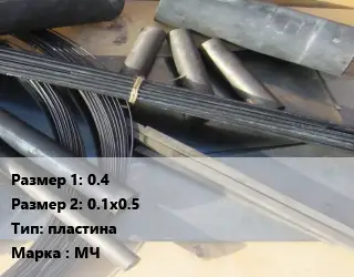 Молибден 0.4х0.1х0.5 пластина Марка: МЧ